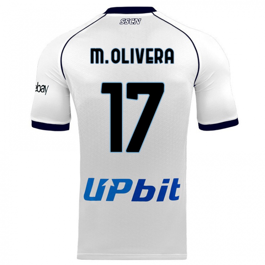 Herren Mathias Olivera #17 Weiß Auswärtstrikot Trikot 2023/24 T-Shirt