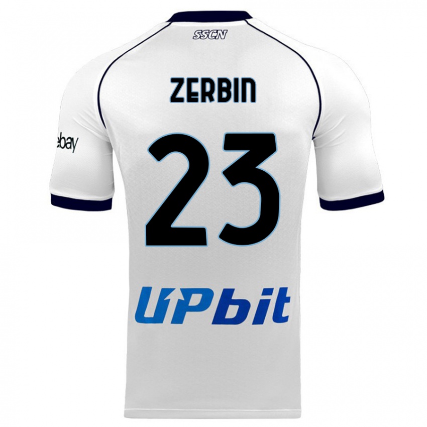 Herren Alessio Zerbin #23 Weiß Auswärtstrikot Trikot 2023/24 T-Shirt
