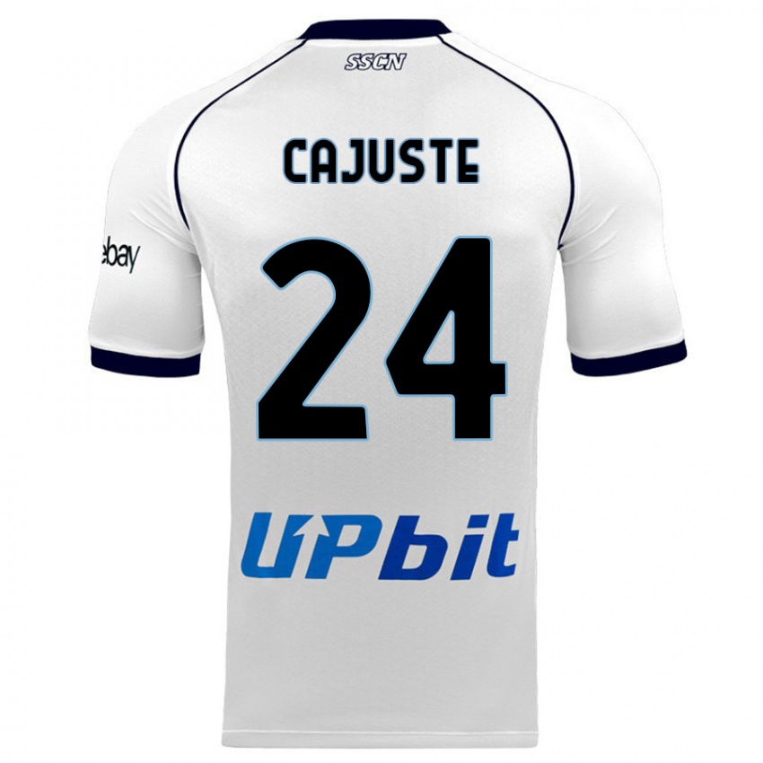 Herren Jens Cajuste #24 Weiß Auswärtstrikot Trikot 2023/24 T-Shirt