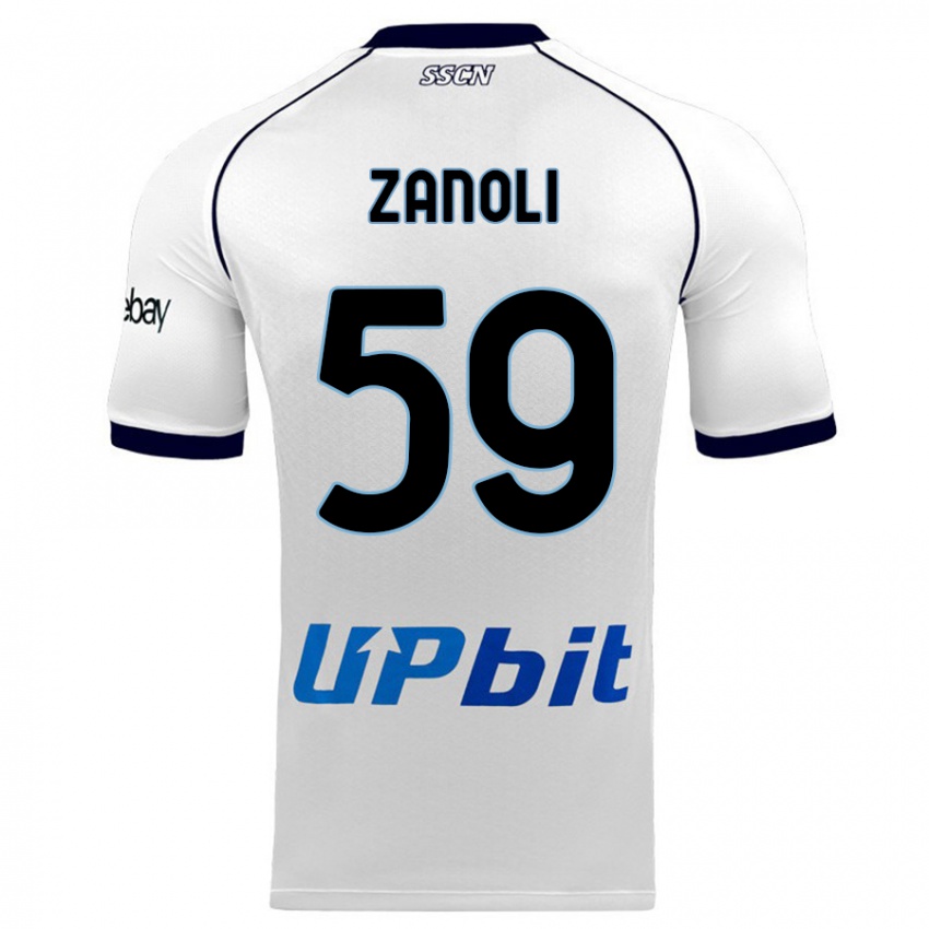 Herren Alessandro Zanoli #59 Weiß Auswärtstrikot Trikot 2023/24 T-Shirt