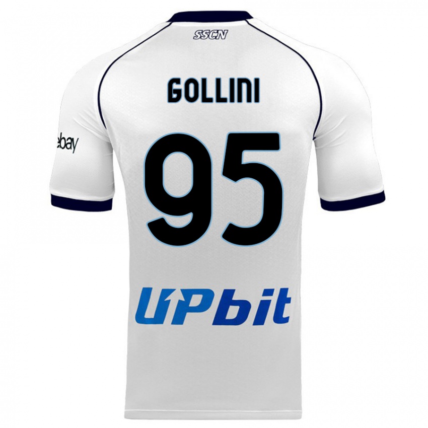Herren Pierluigi Gollini #95 Weiß Auswärtstrikot Trikot 2023/24 T-Shirt