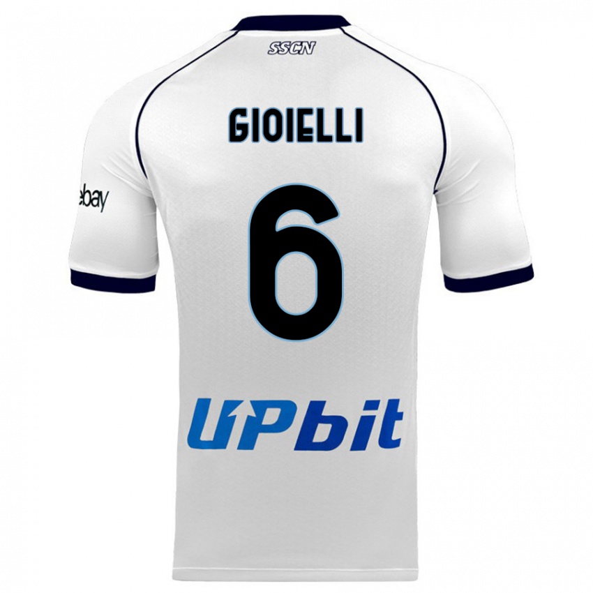 Herren Francesco Gioielli #6 Weiß Auswärtstrikot Trikot 2023/24 T-Shirt