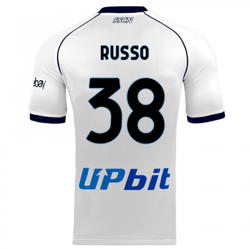 Herren Lorenzo Russo #38 Weiß Auswärtstrikot Trikot 2023/24 T-Shirt