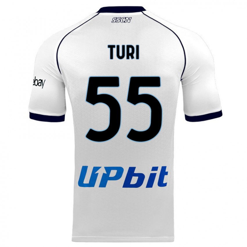 Herren Claudio Turi #55 Weiß Auswärtstrikot Trikot 2023/24 T-Shirt