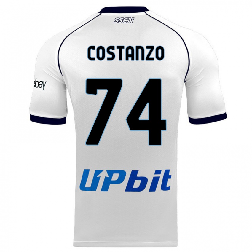 Herren Davide Costanzo #74 Weiß Auswärtstrikot Trikot 2023/24 T-Shirt