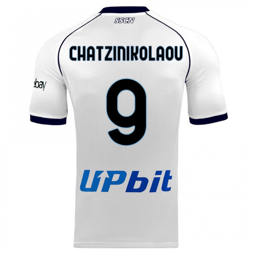 Herren Despoina Chatzinikolaou #9 Weiß Auswärtstrikot Trikot 2023/24 T-Shirt