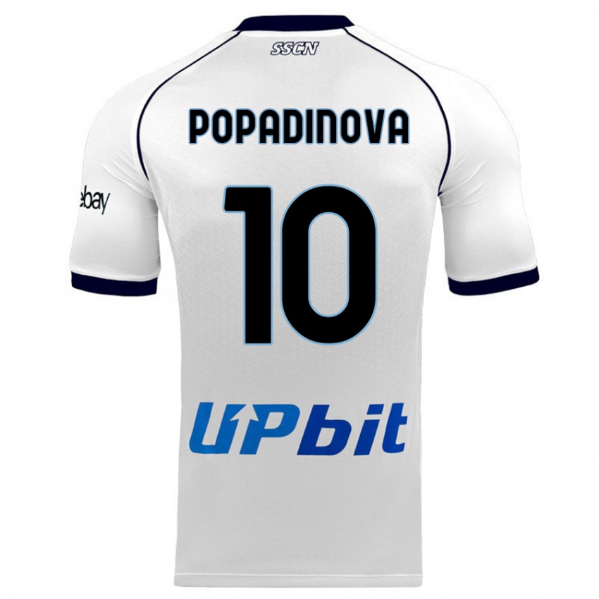 Herren Evdokiya Popadinova #10 Weiß Auswärtstrikot Trikot 2023/24 T-Shirt