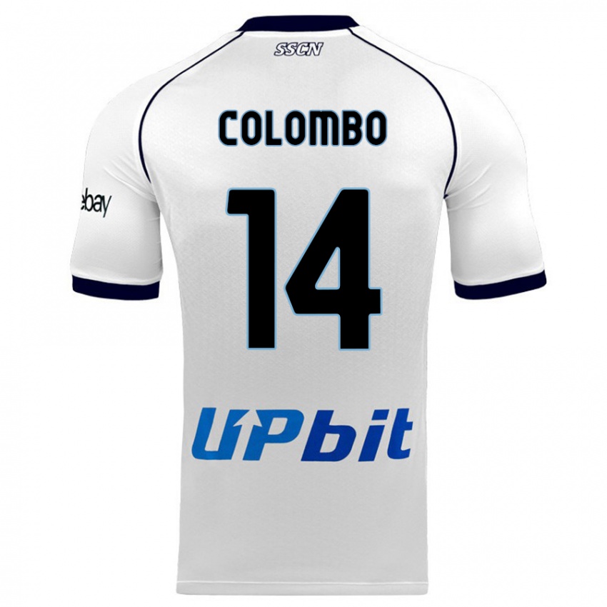 Herren Sofia Colombo #14 Weiß Auswärtstrikot Trikot 2023/24 T-Shirt