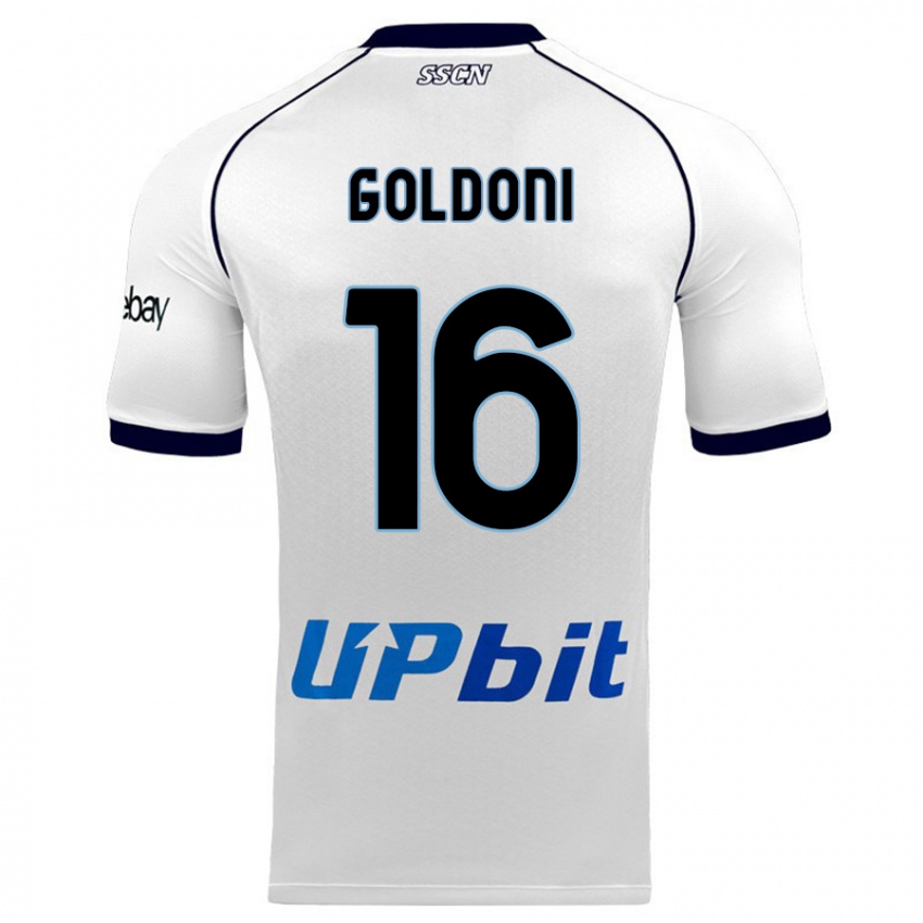 Herren Eleonora Goldoni #16 Weiß Auswärtstrikot Trikot 2023/24 T-Shirt