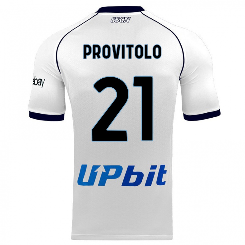 Herren Vincenzo Provitolo #21 Weiß Auswärtstrikot Trikot 2023/24 T-Shirt
