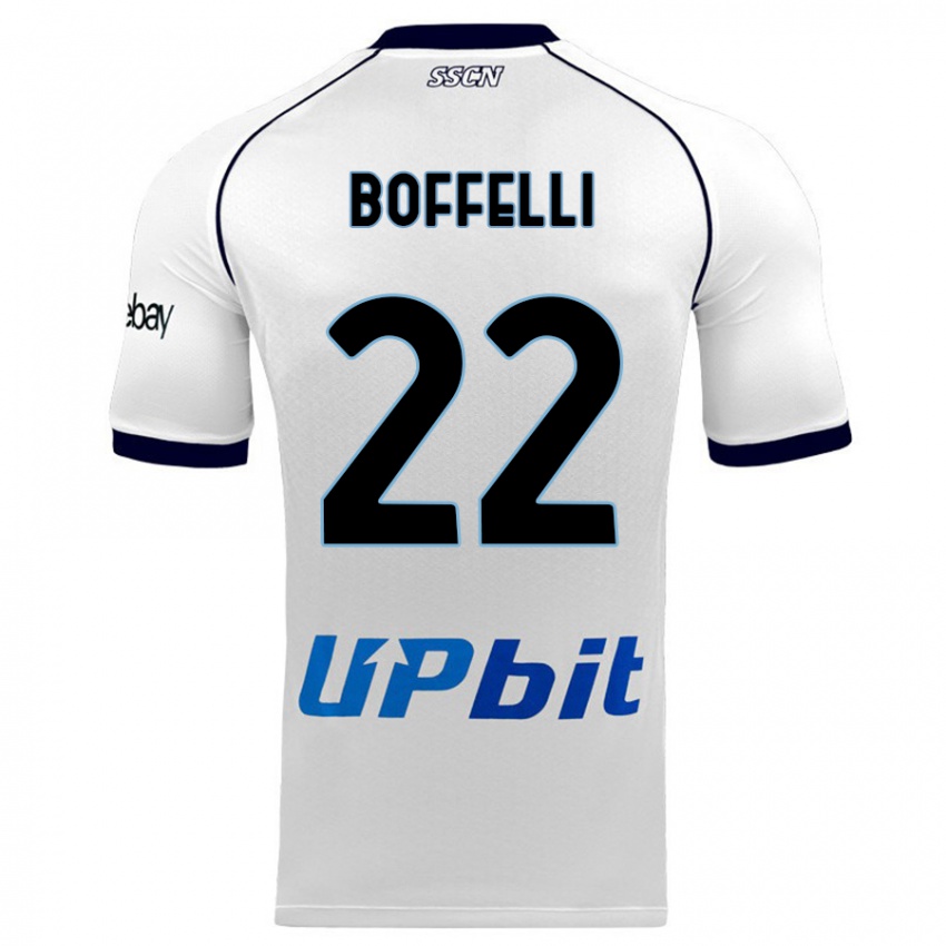 Herren Valerio Boffelli #22 Weiß Auswärtstrikot Trikot 2023/24 T-Shirt