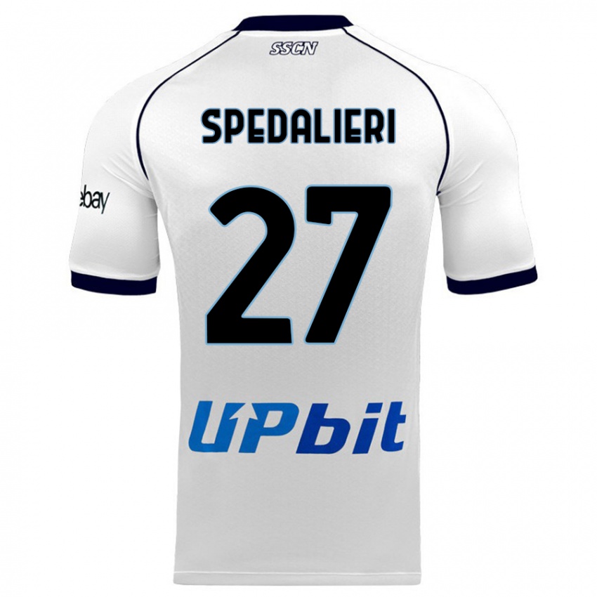 Herren Johnatan Andrea Spedalieri #27 Weiß Auswärtstrikot Trikot 2023/24 T-Shirt