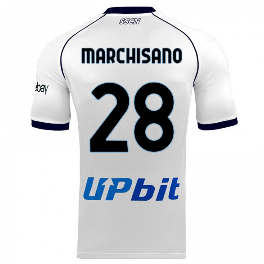 Herren Matteo Marchisano #28 Weiß Auswärtstrikot Trikot 2023/24 T-Shirt