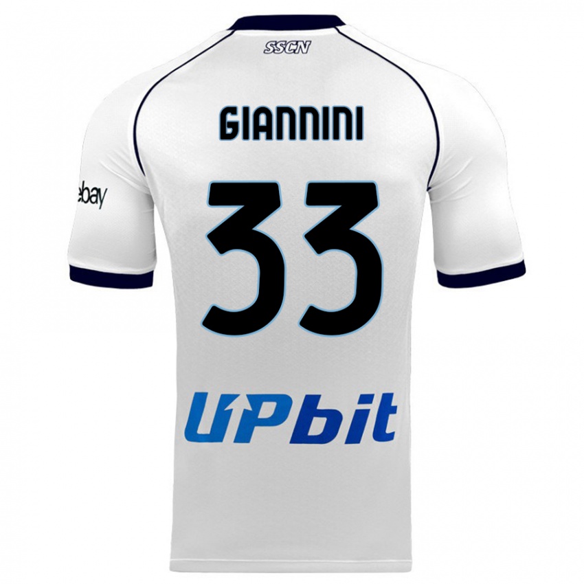 Herren Enrico Giannini #33 Weiß Auswärtstrikot Trikot 2023/24 T-Shirt