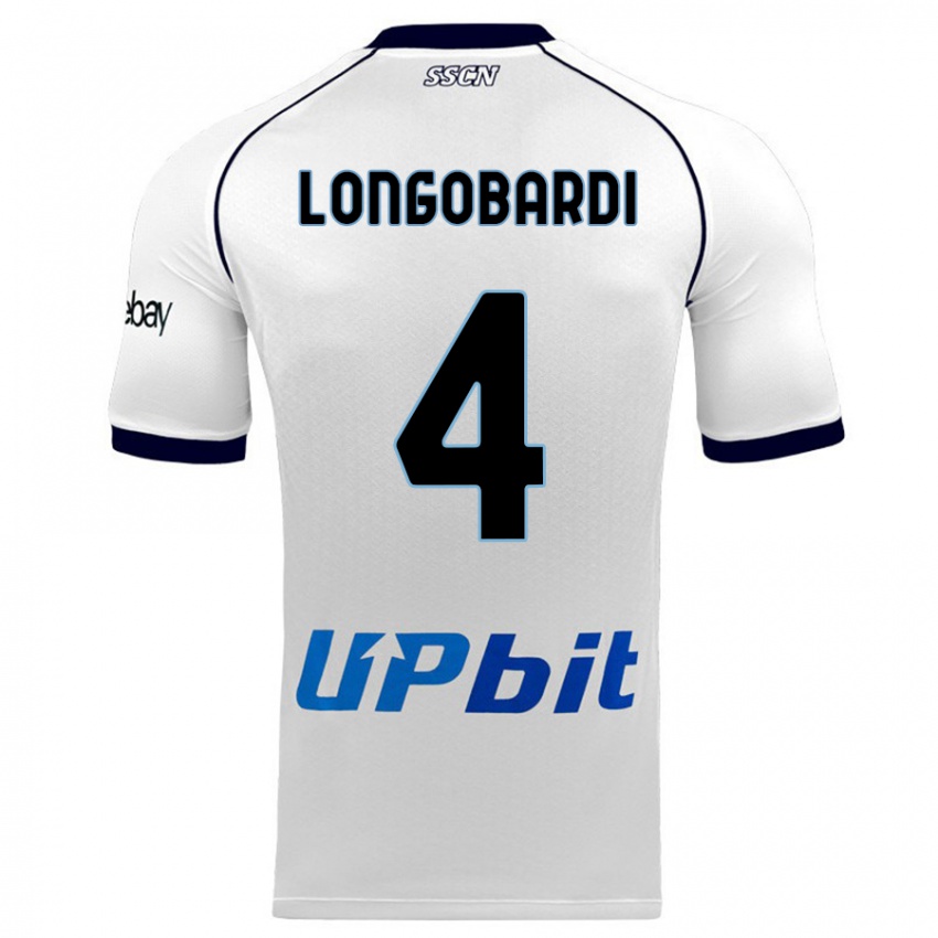 Herren Salvatore Longobardi #4 Weiß Auswärtstrikot Trikot 2023/24 T-Shirt