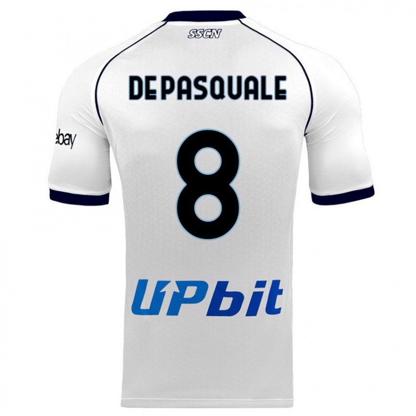 Herren Dylan De Pasquale #8 Weiß Auswärtstrikot Trikot 2023/24 T-Shirt