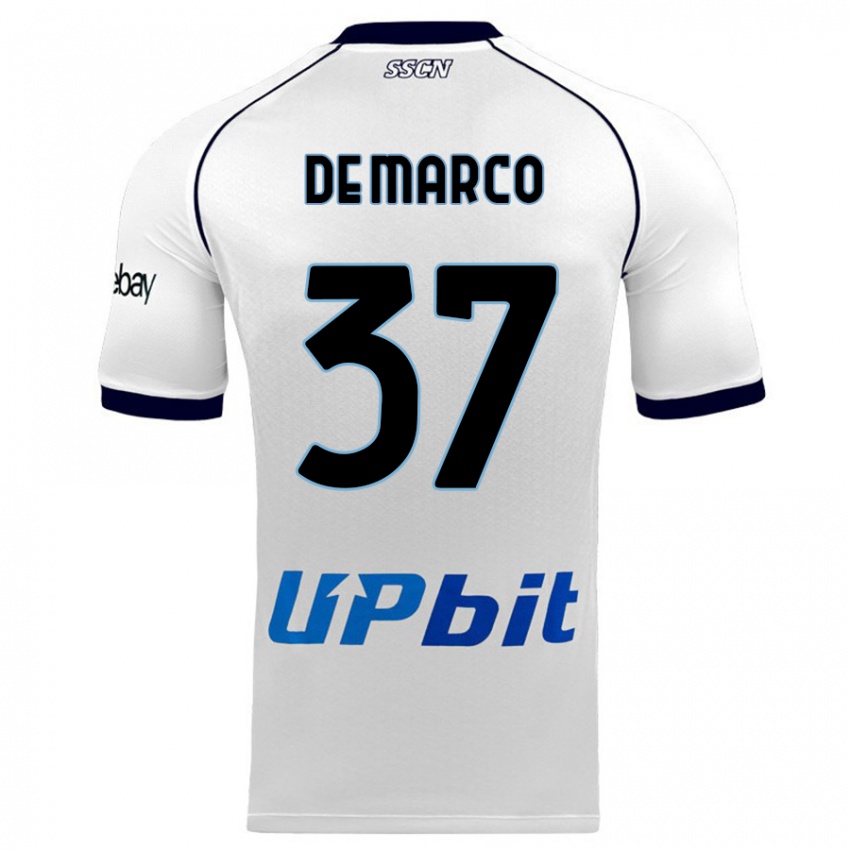 Herren Francesco De Marco #37 Weiß Auswärtstrikot Trikot 2023/24 T-Shirt