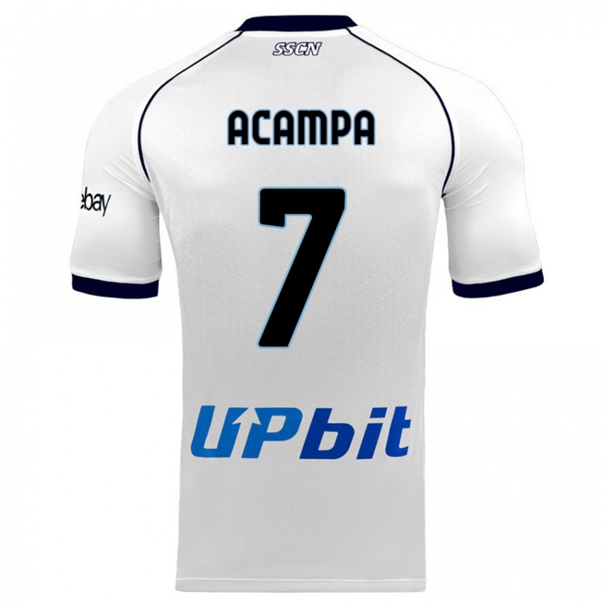 Herren Davide Acampa #7 Weiß Auswärtstrikot Trikot 2023/24 T-Shirt