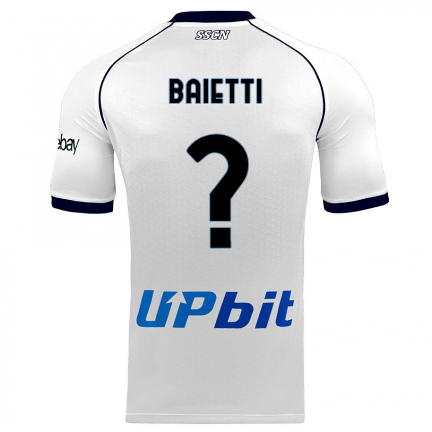 Herren Francesco Baietti #0 Weiß Auswärtstrikot Trikot 2023/24 T-Shirt