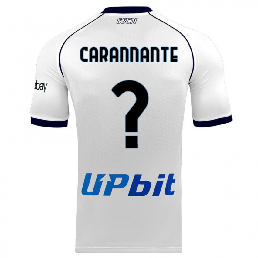 Herren Lorenzo Carannante #0 Weiß Auswärtstrikot Trikot 2023/24 T-Shirt
