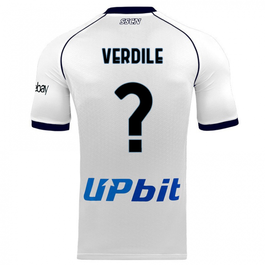 Herren Domenico Verdile #0 Weiß Auswärtstrikot Trikot 2023/24 T-Shirt