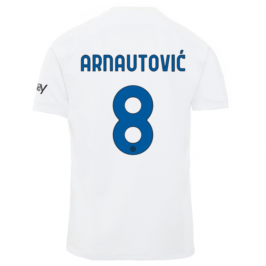 Herren Marko Arnautovic #8 Weiß Auswärtstrikot Trikot 2023/24 T-Shirt