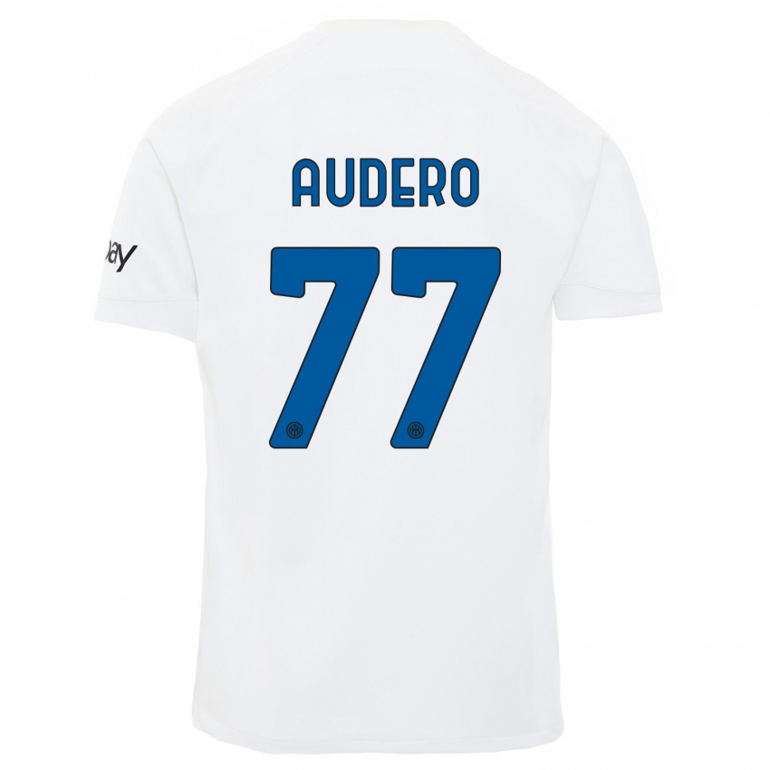 Herren Emil Audero #77 Weiß Auswärtstrikot Trikot 2023/24 T-Shirt