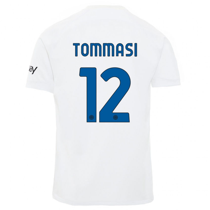 Herren Francesco Tommasi #12 Weiß Auswärtstrikot Trikot 2023/24 T-Shirt