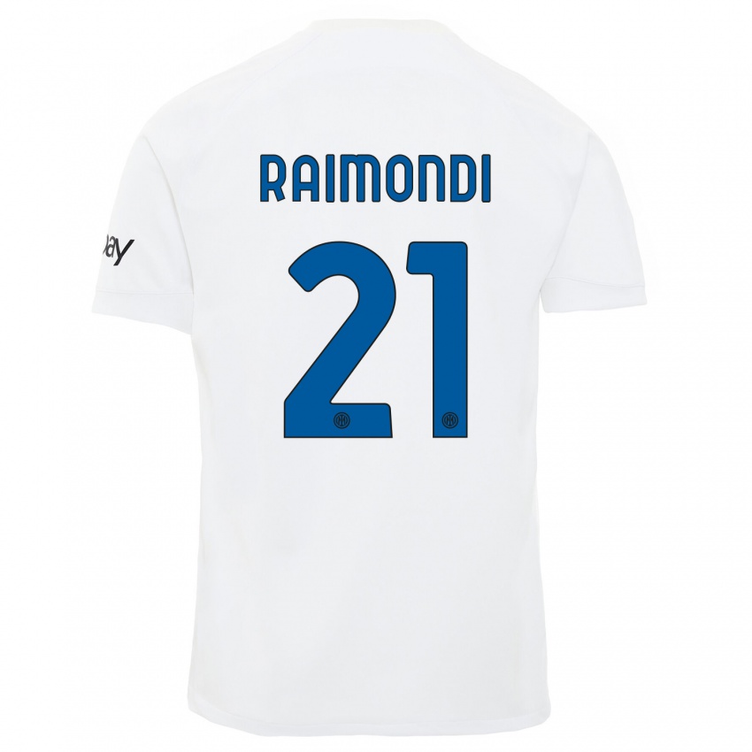 Herren Paolo Raimondi #21 Weiß Auswärtstrikot Trikot 2023/24 T-Shirt