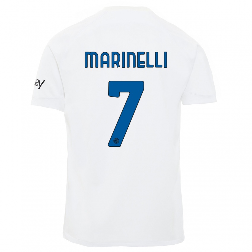 Herren Gloria Marinelli #7 Weiß Auswärtstrikot Trikot 2023/24 T-Shirt