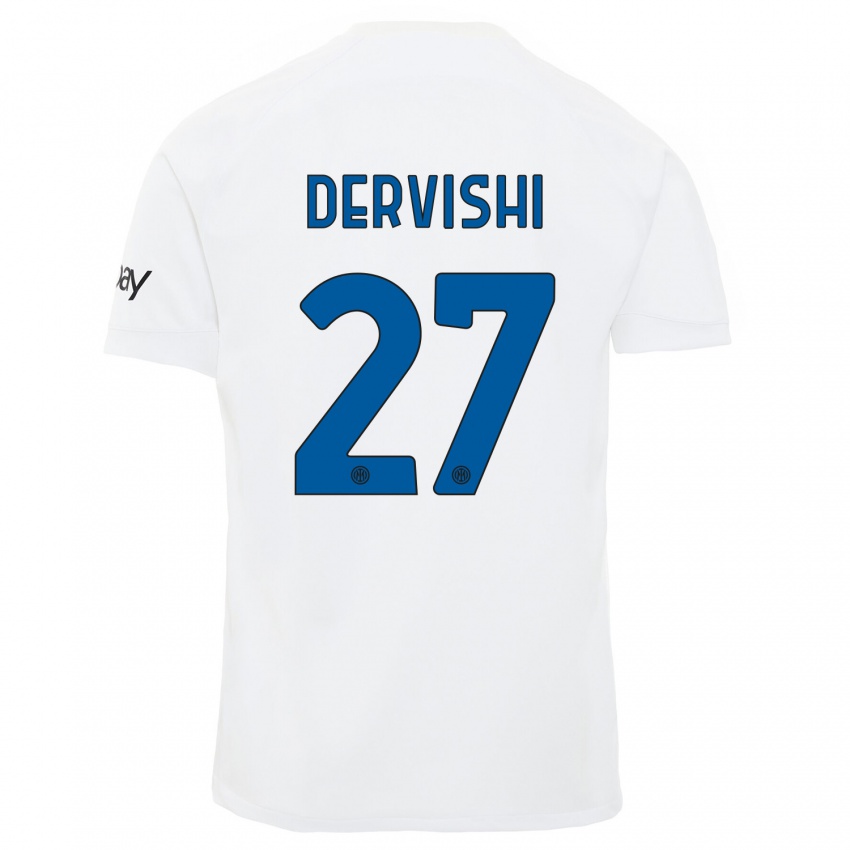 Herren Kristian Dervishi #27 Weiß Auswärtstrikot Trikot 2023/24 T-Shirt