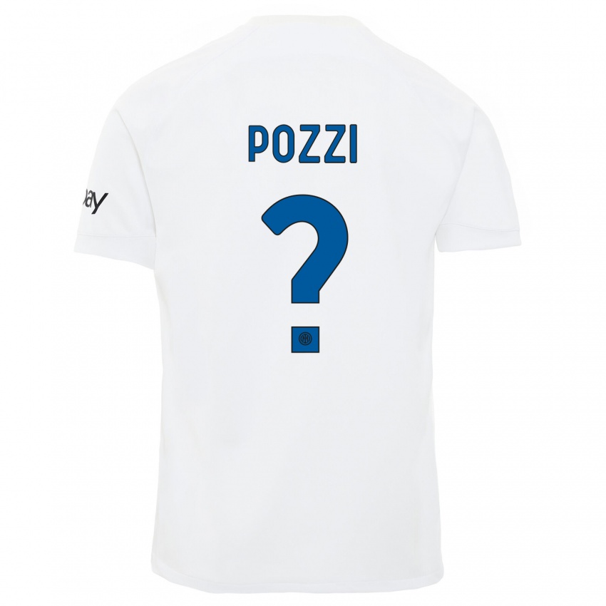 Herren Andrea Pozzi #0 Weiß Auswärtstrikot Trikot 2023/24 T-Shirt