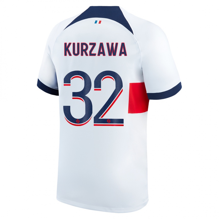 Herren Layvin Kurzawa #32 Weiß Auswärtstrikot Trikot 2023/24 T-Shirt