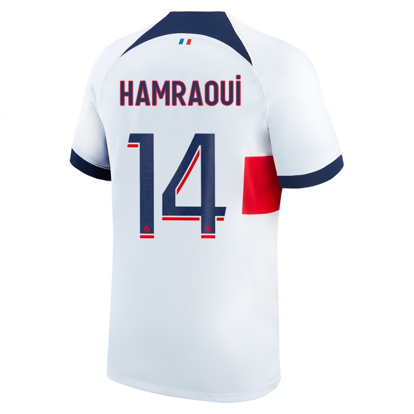 Herren Kheira Hamraoui #14 Weiß Auswärtstrikot Trikot 2023/24 T-Shirt