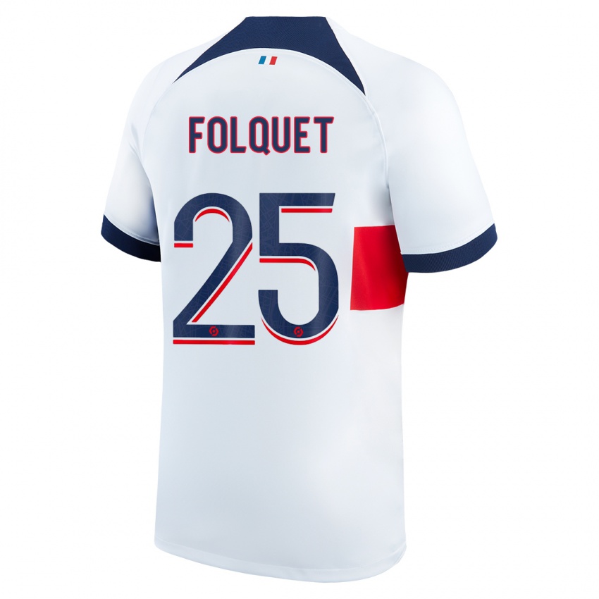 Herren Magnaba Folquet #25 Weiß Auswärtstrikot Trikot 2023/24 T-Shirt