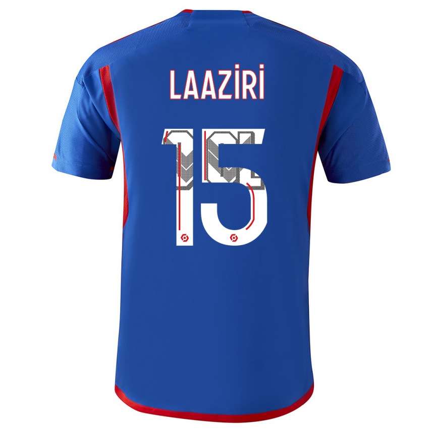 Herren Achraf Laaziri #15 Blau Rot Auswärtstrikot Trikot 2023/24 T-Shirt