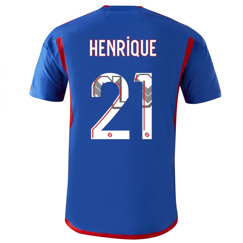 Herren Henrique #21 Blau Rot Auswärtstrikot Trikot 2023/24 T-Shirt