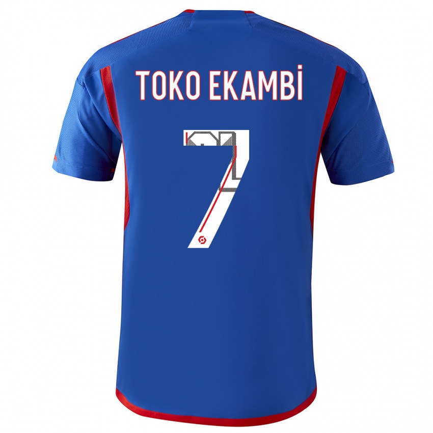 Herren Karl Toko Ekambi #7 Blau Rot Auswärtstrikot Trikot 2023/24 T-Shirt