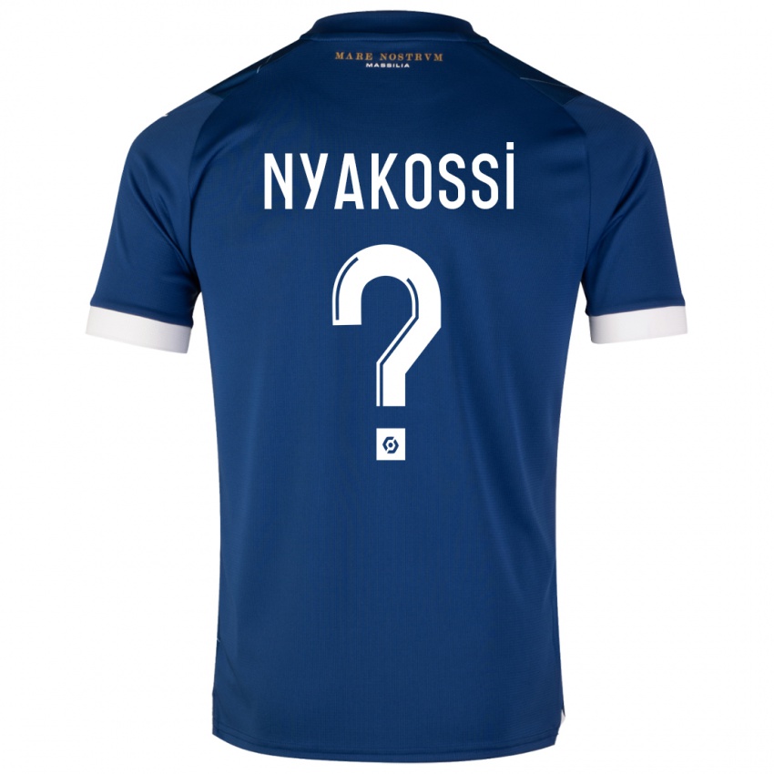 Herren Roggerio Nyakossi #0 Dunkelblau Auswärtstrikot Trikot 2023/24 T-Shirt