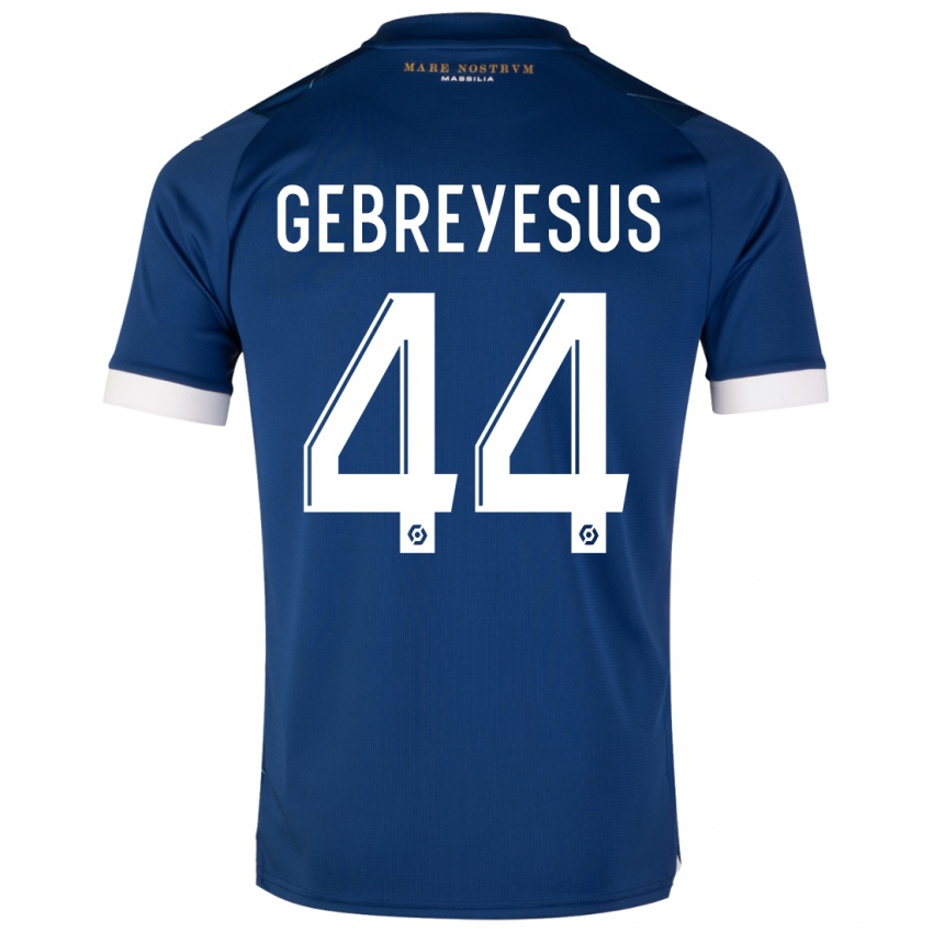 Herren Esey Gebreyesus #44 Dunkelblau Auswärtstrikot Trikot 2023/24 T-Shirt