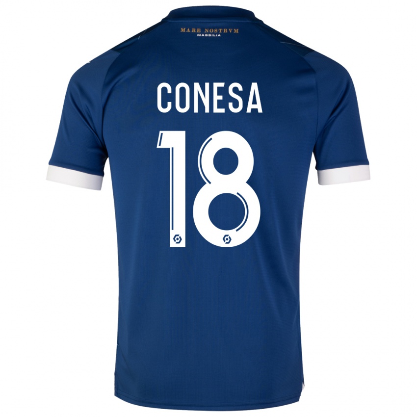 Herren Anna Conesa #18 Dunkelblau Auswärtstrikot Trikot 2023/24 T-Shirt