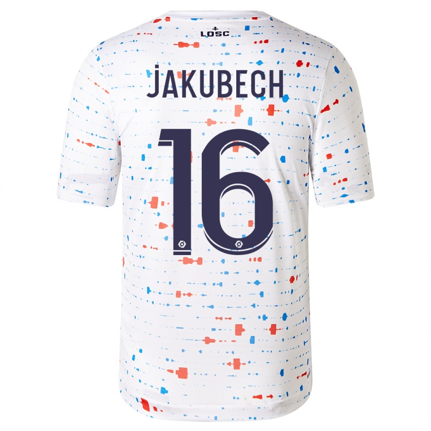 Herren Adam Jakubech #16 Weiß Auswärtstrikot Trikot 2023/24 T-Shirt