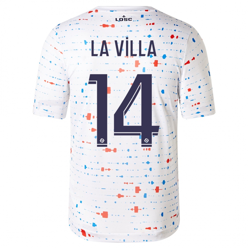 Herren Caroline La Villa #14 Weiß Auswärtstrikot Trikot 2023/24 T-Shirt