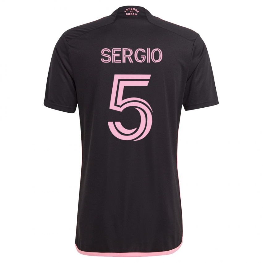 Herren Sergio Busquets #5 Schwarz Auswärtstrikot Trikot 2023/24 T-Shirt