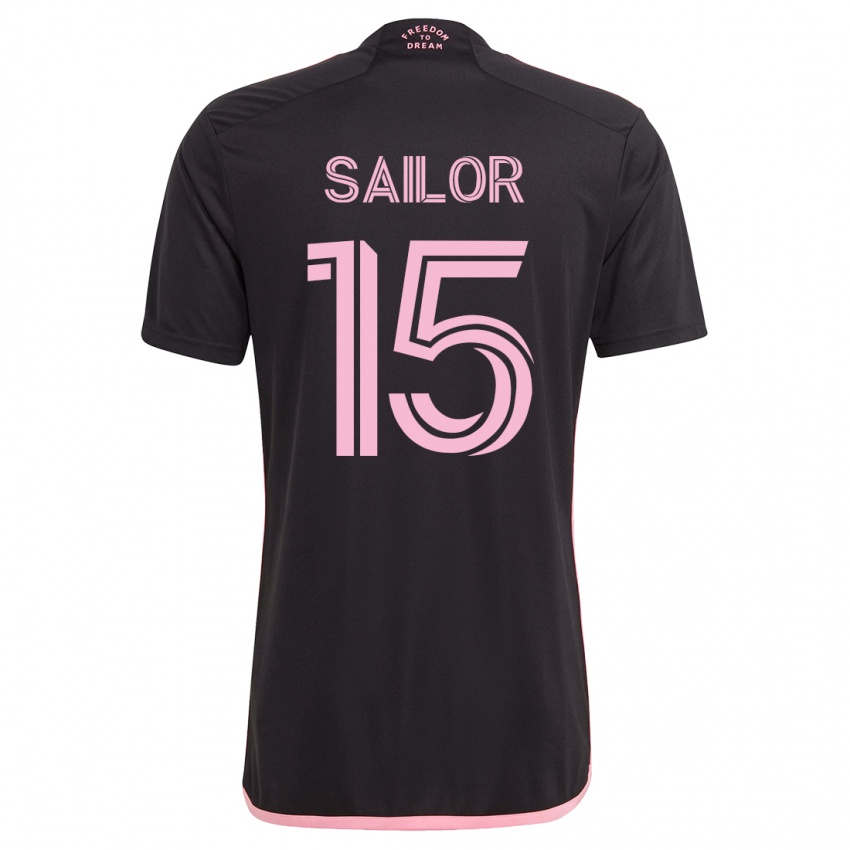 Herren Ryan Sailor #15 Schwarz Auswärtstrikot Trikot 2023/24 T-Shirt