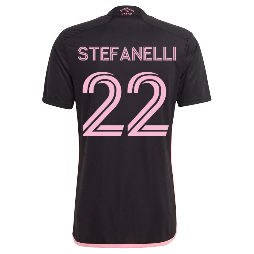 Herren Nicolás Stefanelli #22 Schwarz Auswärtstrikot Trikot 2023/24 T-Shirt