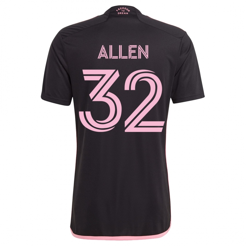 Herren Noah Allen #32 Schwarz Auswärtstrikot Trikot 2023/24 T-Shirt