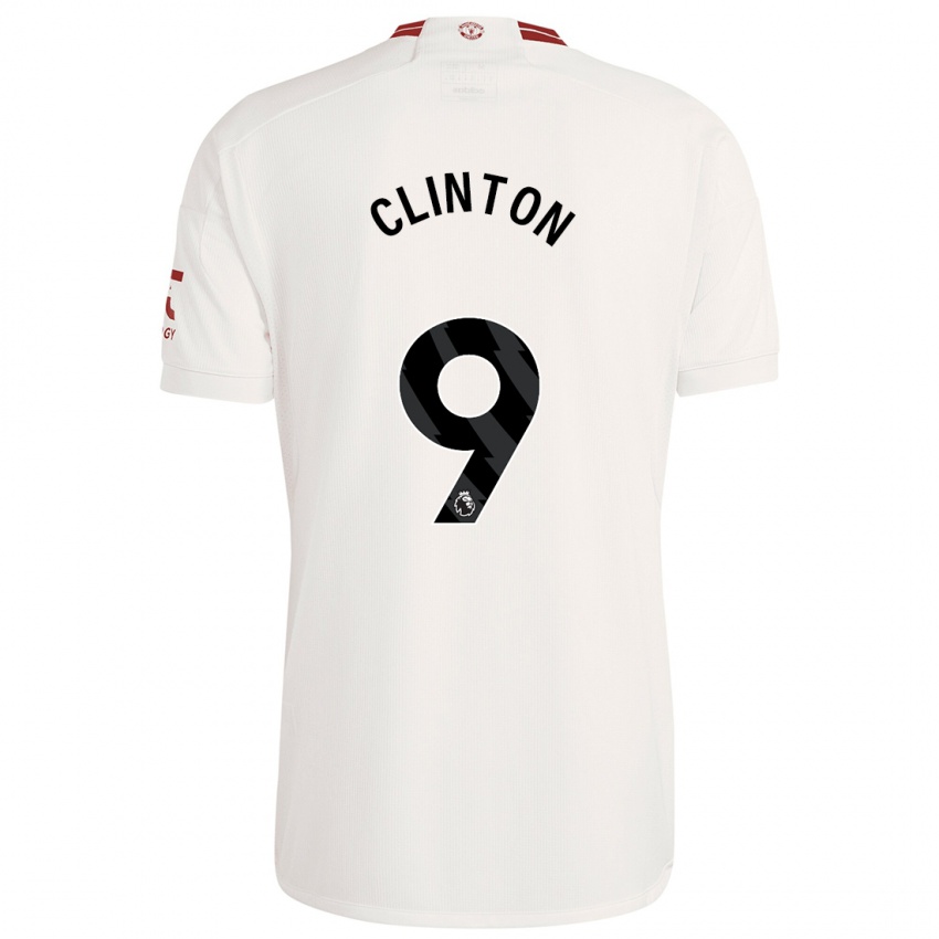 Herren Grace Clinton #9 Weiß Ausweichtrikot Trikot 2023/24 T-Shirt