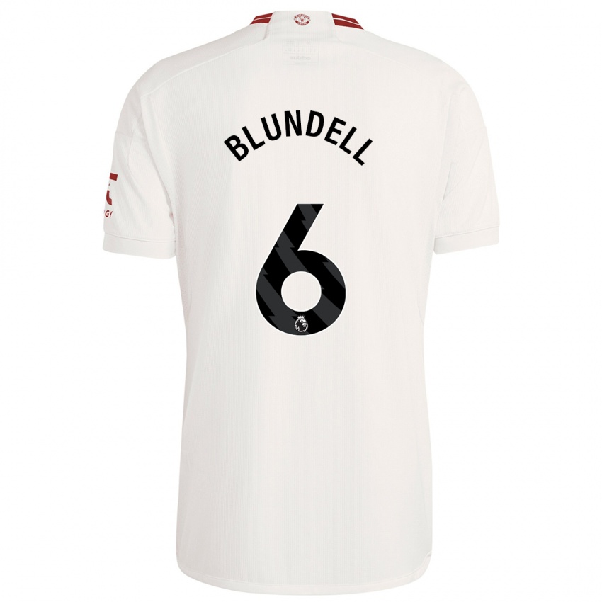 Herren Hannah Blundell #6 Weiß Ausweichtrikot Trikot 2023/24 T-Shirt