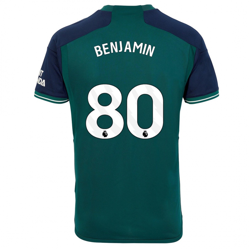 Herren Omari Benjamin #80 Grün Ausweichtrikot Trikot 2023/24 T-Shirt
